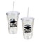 16 oz Class of 2025 Reusable BPA Free Plastic Tumbler with Lid & Straw